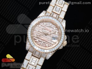 GMT Master II Ice RG TWF Best Edition Full Paved Diamonds on Bracelet A2836