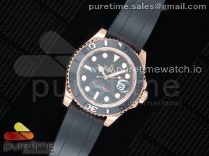 Yacht-Master 116655 RG TWF Best Edition Black Ceramic Bezel on Oysterflex Rubber Strap A2836