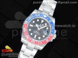 GMT Master II 116719 BLRO 904L SS UNF Best Edition Black Dial on SS Bracelet A3186 (Correct Hand Stack)