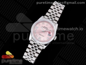 DateJust 36 SS 126234 GMF Best Edition 904L Steel Pink Dial Diamond Roman Markers on Jubilee Bracelet SA3235