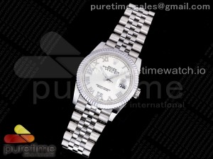 DateJust 36 SS 126234 GMF Best Edition 904L Steel Silver Dial Diamond Roman Markers on Jubilee Bracelet SA3235