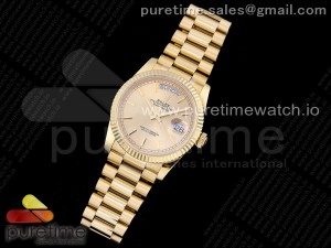 Day-Date 36 YG 128238 GMF Best Edition Gold Dial Stick Markers on President Bracelet A2836