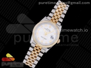 DateJust 36 SS/YG 126233 GMF Gold Wrapped 904L Steel White Dial Roman Markers on Jubilee Bracelet SA3235