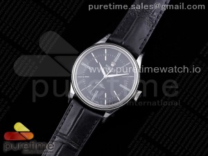 Cellini 50509 SS GMF 1:1 Best Edition Black Dial Stick Markers on Black Leather Strap SA3132
