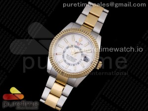 Skydweller SS/YG TWF Best Edition White Dial on SS/YG Bracelet A23J