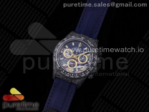 Daytona DIW Carbon OMF Best Edition Blue Paint Dial on Deep Blue Nylon Strap A4130