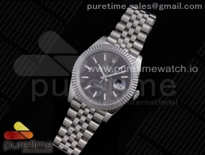 DateJust 41 126334 VRF 1:1 Best Edition 904L Steel Gray Dial Stick Markers on SS Jubilee Bracelet A3235