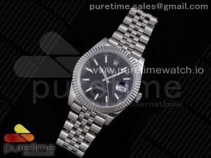 DateJust 41 126334 VRF 1:1 Best Edition 904L Steel Black Dial Stick Markers on SS Jubilee Bracelet A3235