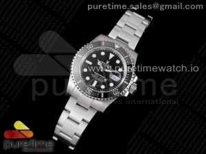 Submariner 116610 LN Black Ceramic ZF 1:1 Best Edition 904L SS Case and Bracelet VR3135