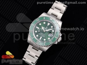 Submariner 116610 LV Green Ceramic Noob 1:1 Best Edition 904L SS Case and Bracelet VR3135 V11