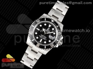 Submariner 116610 LN Black Ceramic VRF 904L 1:1 Best Edition on SS Bracelet VR3135 V3 (CF Bezel)