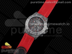 Daytona DIW Carbon OMF Best Edition Black/Red Dial on Red Nylon Strap A4130