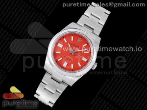 Oyster Perpetual 41mm 124300 JDF 1:1 Best Edition 904L Steel Red Dial on SS Bracelet SA3230