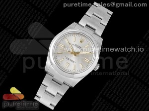 Oyster Perpetual 41mm 124300 JDF  1:1 Best Edition 904L Steel Silver Dial on SS Bracelet SA3230