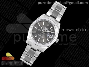 DateJust 41 126334 904L SS VSF 1:1 Best Edition Gray Dial on Oyster Bracelet VS3235