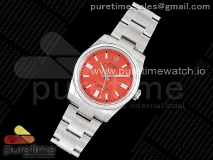 Oyster Perpetual 36mm 126000 JDF 1:1 Best Edition 904L Steel Red  Dial on SS Bracelet SA3230