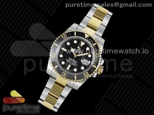 Submariner 116613 LN SS/YG Black Ceramic 904L Steel JDF 1:1 Best Edition VR3135