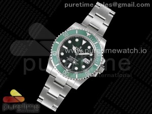 Submariner 116610 LV Green Ceramic "CF Bezel" 904L Steel JDF 1:1 Best Edition VR3135