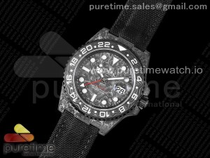 GMT DIW Carbon OMF Best Edition All Black Black Dial on Black Nylon Strap SA3186 CHS