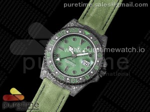 GMT DIW Carbon OMF Best Edition Green Dial on Green Nylon Strap SA3186 CHS