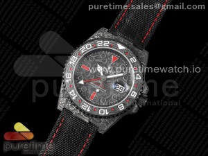 GMT DIW Carbon OMF Best Edition Black/Red Black Dial on Black Nylon Strap SA3186 CHS