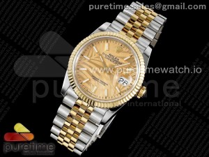 DateJust 36 SS/YG 126233 JDF 1:1 Best Edition New YG Textured Dial on Jubilee Bracelet A2824