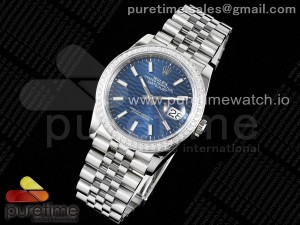 DateJust 36 SS 126284 Diamonds Bezel JDF 1:1 Best Edition New Blue Dial on Jubilee Bracelet A2824