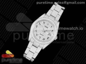 Datejust 41 SS Full Diamonds JDF 1:1 Best Edition on Bracelet A2824