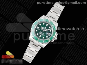 Submariner 116610 LV Green Ceramic Noob 1:1 Best Edition 904L SS Case and Bracelet VR3135 V12