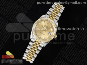 Datejust 36 SS/YG 904L Steel JDF 1:1 Best Edition YG Diamonds Dial on SS/YG Bracelet VR3235