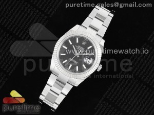 DateJust 41 126334 Clean 1:1 Best Edition 904L Steel Black Stick Dial on Oyster Bracelet VR3235