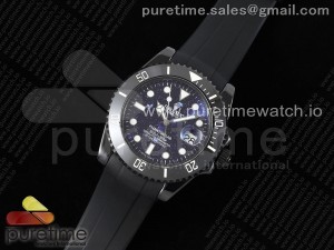 Submariner 40mm Black Ceramic 5GF Best Edition Starry Painting Dial on Black Rubber Strap SA3135