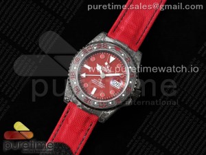 GMT DIW Carbon OMF Best Edition Red Dial on Red Nylon Strap SA3186 CHS