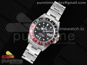 GMT-Master II 16710 Coca Black/Red Bezel JDF 1:1 Best Edition Black Dial on SS Bracelet SA3186