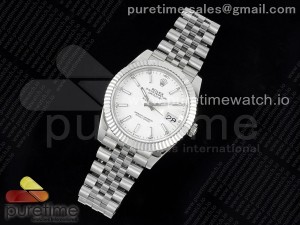 DateJust 41 126334 JDF 1:1 Best Edition 904L Steel White Dial on SS Jubilee Bracelet VR3235