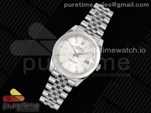 DateJust 41 126334 JDF 1:1 Best Edition 904L Steel Silver Dial on SS Jubilee Bracelet VR3235