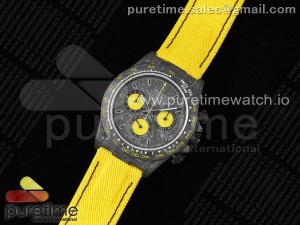 Daytona DIW Carbon N6F 1:1 Best Edition Black/Yellow Dial on Yellow Nylon Strap SA4130