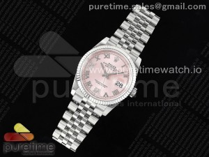 Datejust 36 SS 904L Steel JDF 1:1 Best Edition Pink Dial Diamonds 6/9 Markers on SS Bracelet VR3235