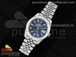 DateJust 41 126334 VVSF 1:1 Best Edition 904L Steel Blue Dial on SS Jubilee Bracelet VR3235