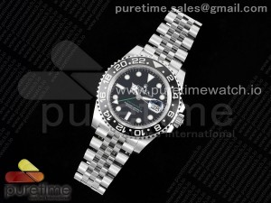 GMT-Master II 116710 LN Black Ceramic 904L Steel RRF 1:1 Best Edition on Jubilee Strap VR3186 CHS