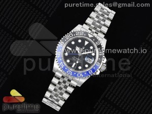 GMT-Master II 126710 BLNR Black/Blue Ceramic 904L Steel RRF 1:1 Best Edition on Jubilee Strap VR3285 CHS