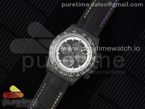 Daytona DIW Carbon QF 1:1 Best Edition Black/White Dial on Black Nylon Strap SA4130