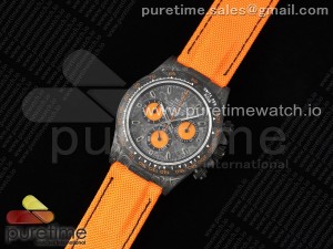 Daytona DIW Carbon QF 1:1 Best Edition Carbon Orange Dial on Black Nylon Strap SA4130