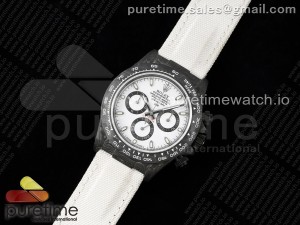 Daytona DIW Carbon QF 1:1 Best Edition White Panda Dial on White Nylon Strap SA4130