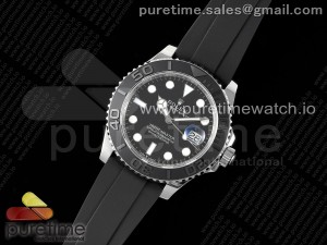 Yacht-Master 42mm 226659 JVSF 1:1 Best Edition 3D Black Ceramic Bezel on Black Rubber Strap VR3235