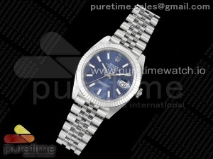 DateJust 41 126334 WF 1:1 Best Edition 904L Steel Blue Stick Dial on Jubilee Bracelet VR3235