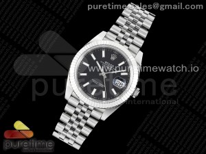 DateJust 41 126334 WF 1:1 Best Edition 904L Steel Black Stick Dial on Jubilee Bracelet VR3235