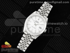 DateJust 41 126334 WF 1:1 Best Edition 904L Steel White Stick Dial on Jubilee Bracelet VR3235