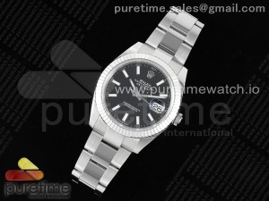 DateJust 41 126334 WF 1:1 Best Edition 904L Steel Black Stick Dial on Oyster Bracelet VR3235