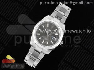 DateJust 41 126334 WF 1:1 Best Edition 904L Steel Gray Stick Dial on Oyster Bracelet VR3235